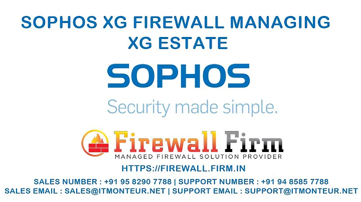Sophos XG Firewall Managing XG Estate | Firewall Training | Firewall Firm | IT Monteur