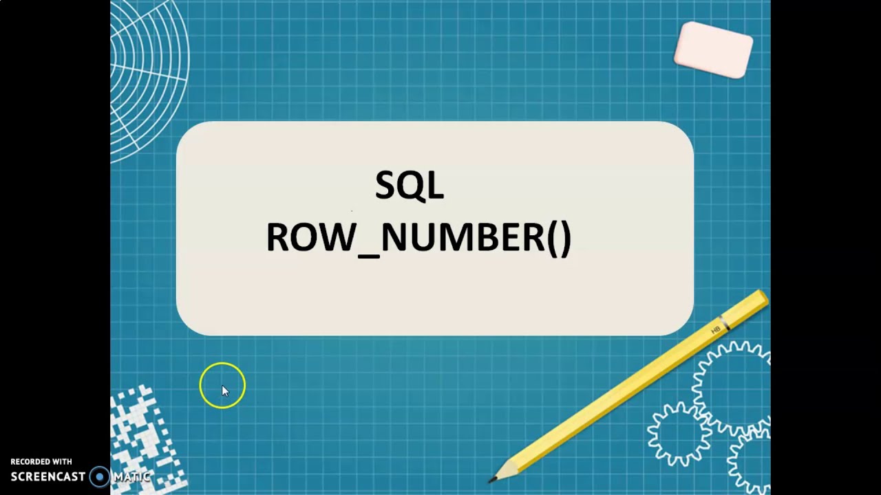sql server row_number| sql programs for interview - YouTube