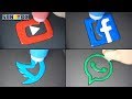 Social media pancake art  youtube facebook twitter whatsapp