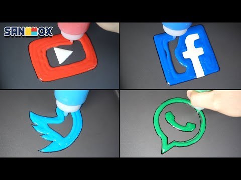 Social Media Pancake Art - Youtube, Facebook, Twitter, Whatsapp