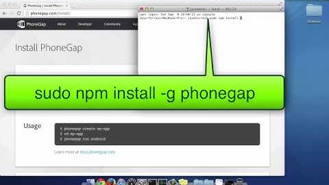 Installing Phonegap in Mac system