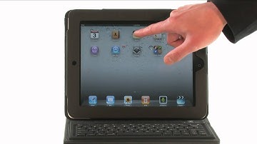 Leather Portfolio Case with built-in Bluetooth Keyboard for iPad