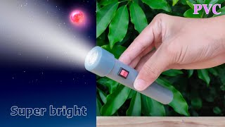 How to make a flashlight out of pvc tube - DIY 7