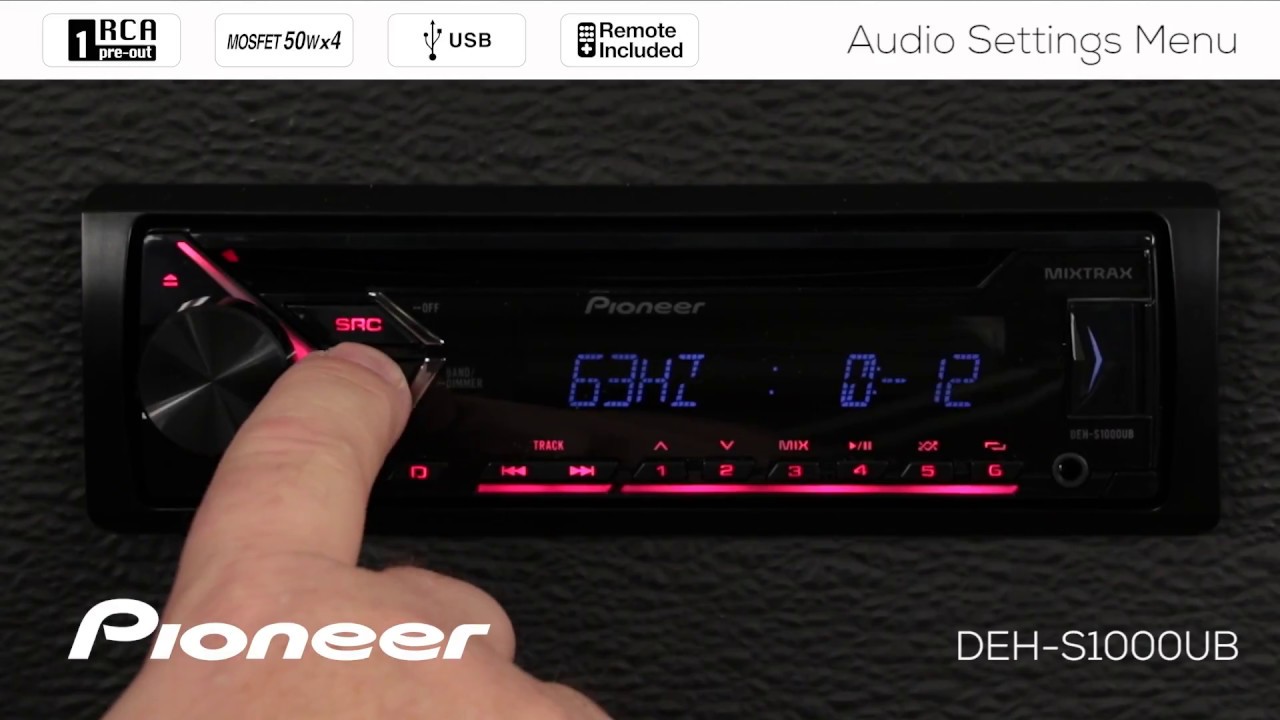 Download How To - DEH-S1000UB - Audio Settings Menu