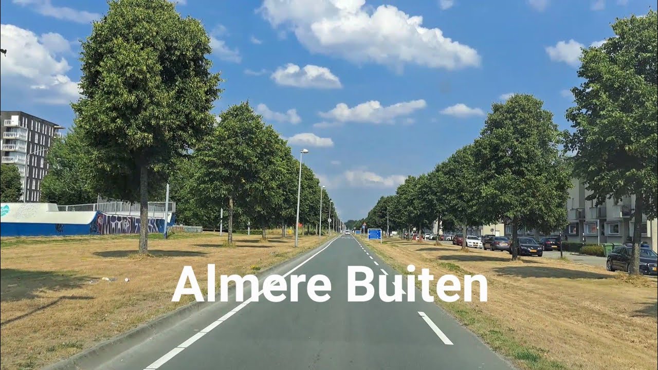 Almere Buiten to Almere Centrum Road Journey in Netherlands |1080HD