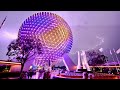 EPCOT 2023 Evening Walk in the Rain in 4K | Walt Disney World Orlando Florida May 2023