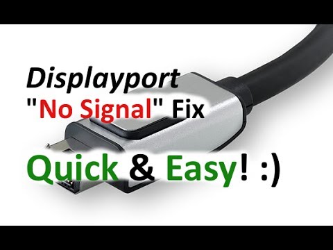 Display Port No Signal FIX !! [Step-by-Step in Description] - YouTube