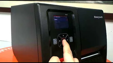 Honeywell PM42 Printer LCD display Tutorial of  Calibrating Media