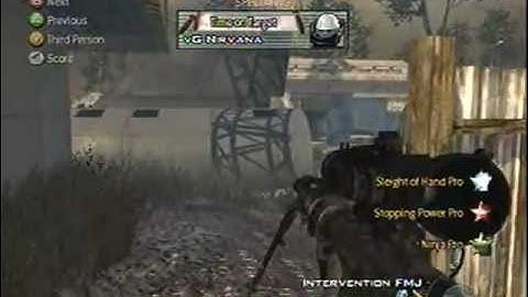 Modern Warfare 2 - 1v1 [vG Nirvana vs iTz x Swaggin] Quickscopes! (Scrapyard rematch)