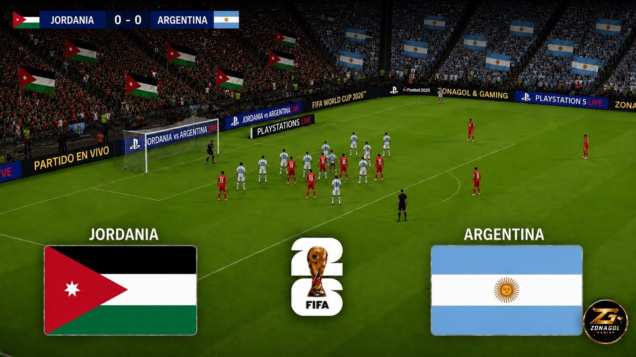 Jordania vs Argentina Mundial2026 | Simulación Realista PES2021 | Full match