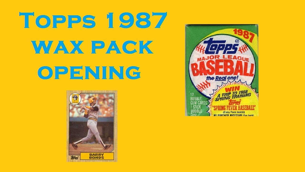 Opening 1987 Topps Baseball Cards YouTube