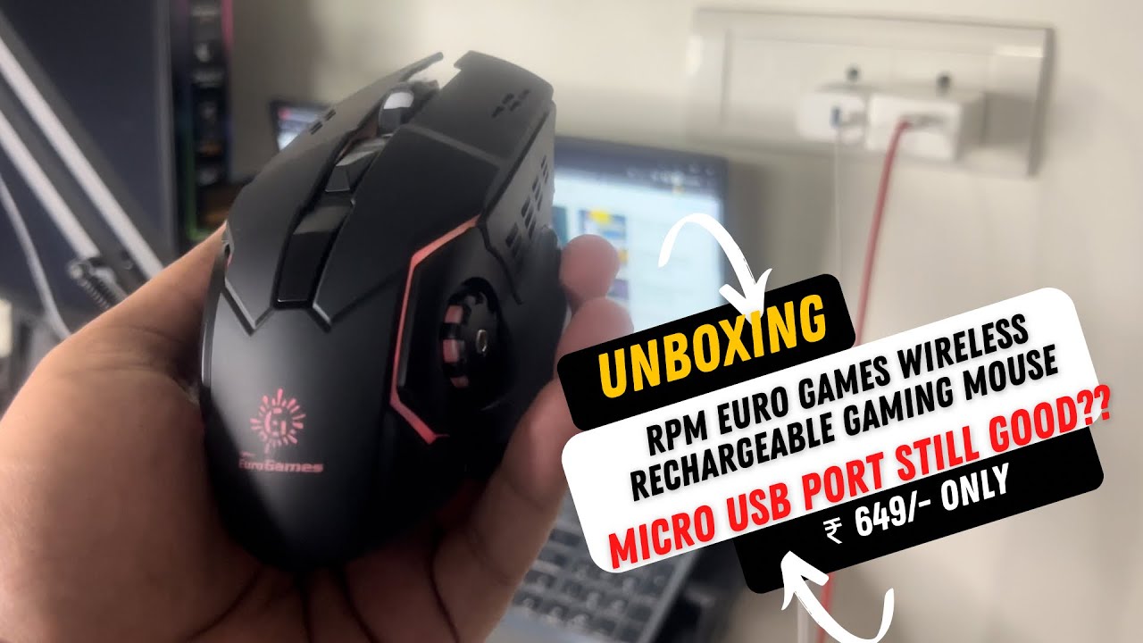 Gaming Mouse Under 1000  RPM Euro Games USB Wireless Gaming Mouse