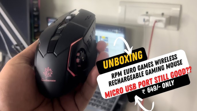 Gaming Mouse Under 1000  RPM Euro Games USB Wireless