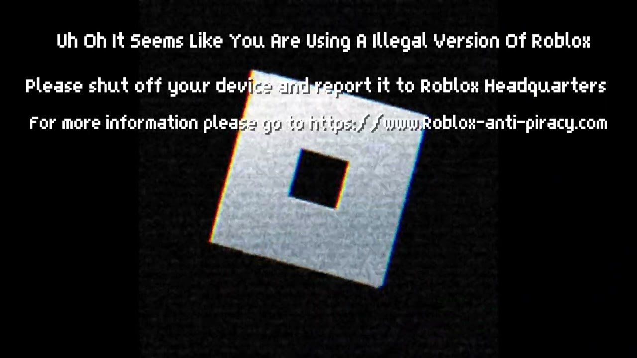 Roblox Piracy Screen Fake YouTube 