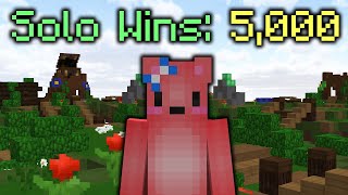 hitting 5,000 solo wins (hypixel bedwars)