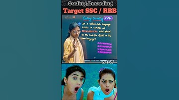 Most Expected Coding-Decoding Trick for SSC CGL & RRB | PYQ Solved in Seconds | Smart Reasoning #yt