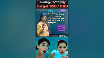 Most Expected Coding-Decoding Trick for SSC CGL & RRB | PYQ Solved in Seconds | Smart Reasoning #yt