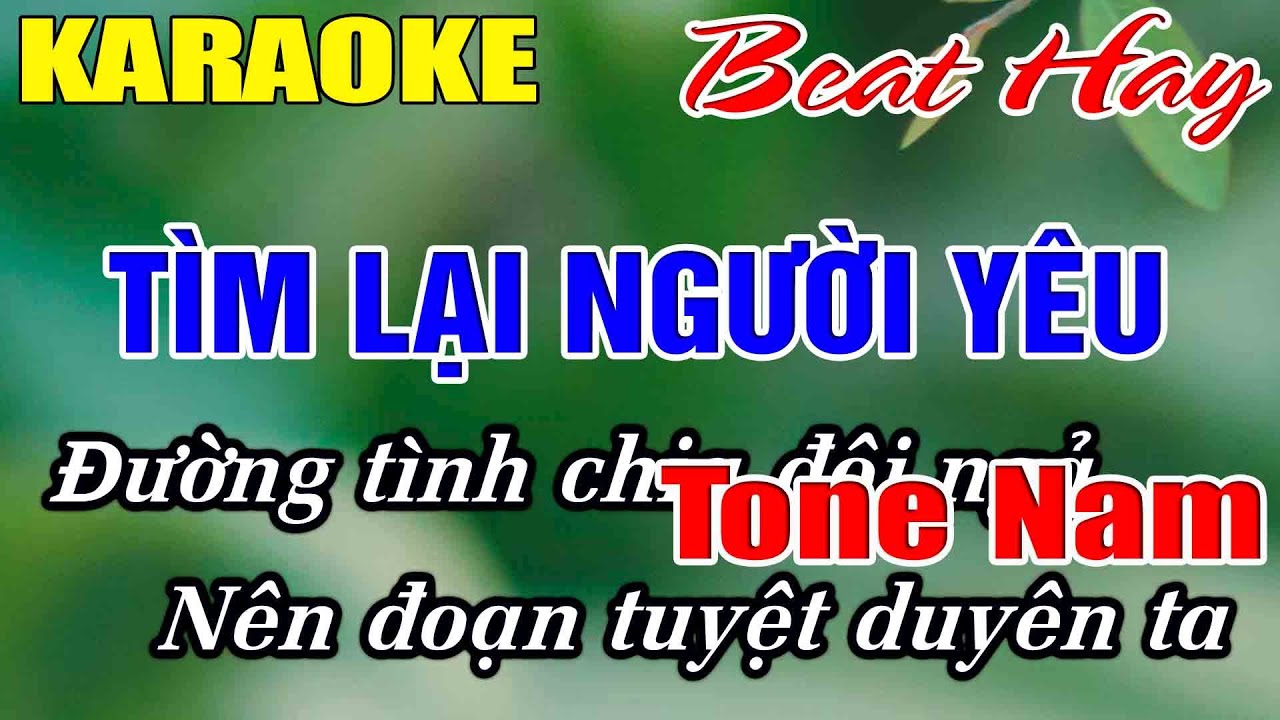 Tìm Lại Người Yêu Karaoke Tone Nam Karaoke Hải Nhạc Sống 2026 - Beat Mới