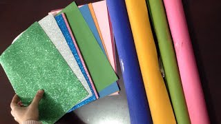 أنواع الورق المستخدم لتزيين الأشغال اليدويه|ماهو ورق الفوم والكانسون والورق الملون|foam papers