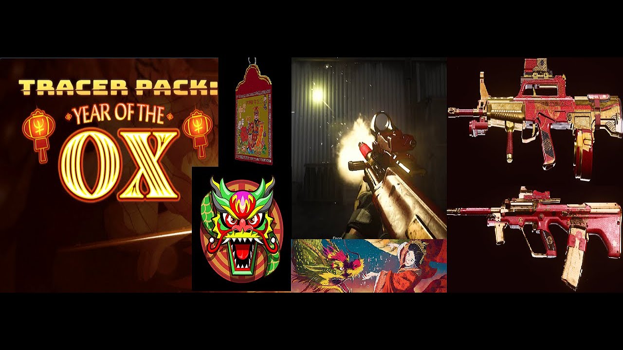 [GOLD Tracer Fire Pack] Year of the Ox Variety Pack Showcase Call of Duty Black Ops Cold War/Warzone