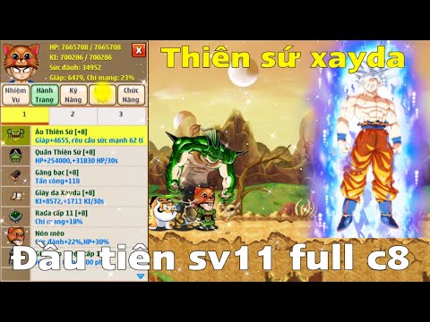 Ngọc Rồng Online - Thiên Sứ Saiyan Đầu Tiên Tại Sever11 Full Hết Cấp 8...Hào Quang C8 !