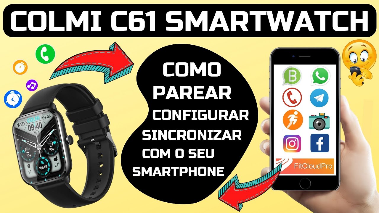 SmartWatch Relógio Inteligente C61 Faz e Recebe Chamadas Tela HD IP67 Tela  1.9