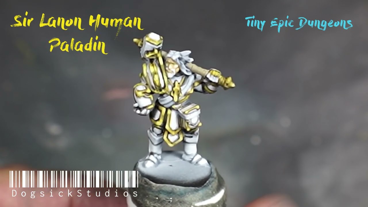 Simply painting Sir Lanon Human Paladin from Tiny Epic Dungeons