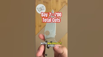 Day 7️⃣: Edge Retention Testing - Spyderco Manix 2 LW Magnacut #triedandtrueedc #testing #shorts