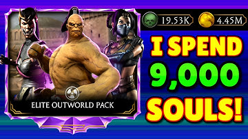MK Mobile. Elite Outworld Pack Opening. I Spend 9,000 Souls For Diamond Characters