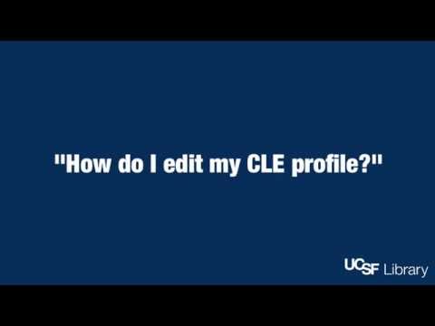 Edit Your CLE Profile