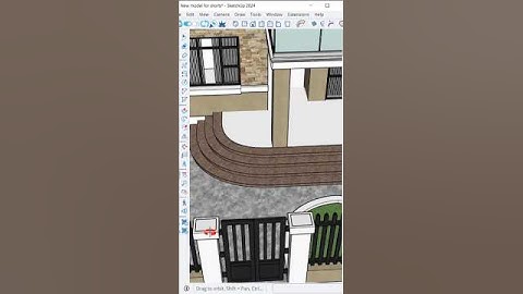 ✅How to Place or Make Round Stair inside SketchUp with Follow me Tools 🔥 #shorts #shortsfeed #stairs