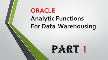 ORACLE Analytic Functions for Data Warehousing 1/ Arabic