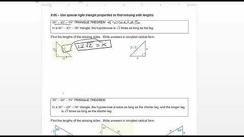 Special Right Triangles, Part 2