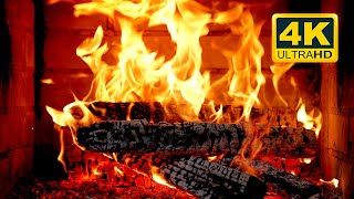 Fireplace 4K UHD! Fireplace with Crackling Fire Sounds. Fireplace Burning for Home