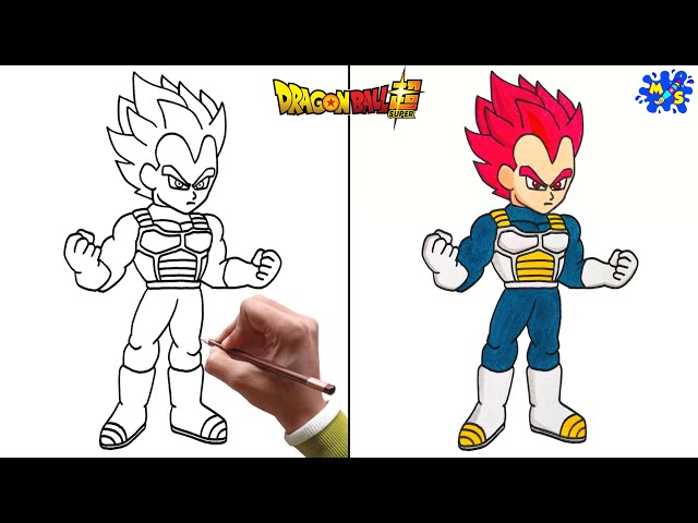 How To Draw Vegeta SSJ5, Step By Step