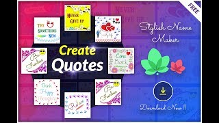 Stylish Name Maker & Quotes Design screenshot 2