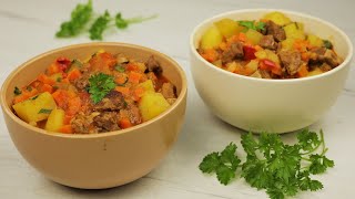 ГУЛЯШ ПО ВЕНГЕРСКИ в казане, очень вкусный и сытный рецепт, хоть каждый день готовь, все мало!