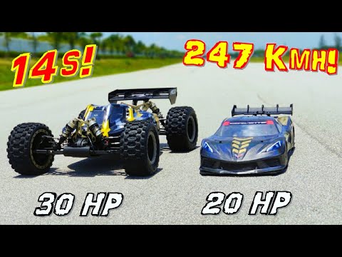 30 HP 14s MONSTER! 150+ Mph Arrma tire Break-in!