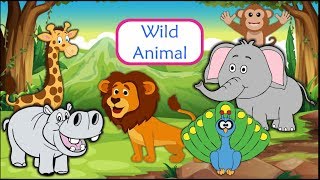 Learn Wild Animals Name | Wild Animals For Kids