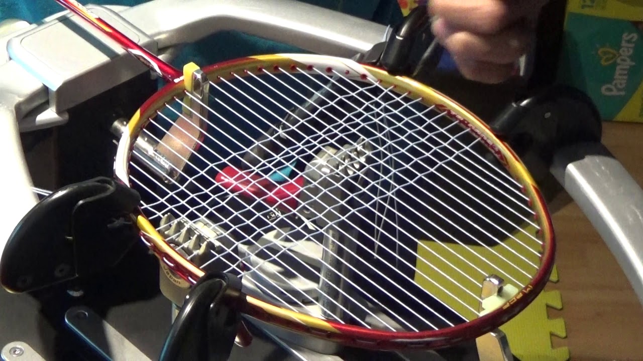 sTRINHgs: Li-Ning Woods N90-II Badminton Racket Stringing - YouTube