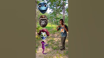 Upin ipin head to dancing frog., joker,gorilla& red dame tu cosita - magic vfx