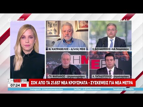 Βασιλακόπουλος-ΣΚΑΪ: Εάν είχαμε εμβολιαστεί όλοι δεν θα μας ένοιαζαν τα κρούσματα | Σήμερα