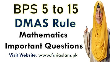 DMAS rule in Maths, DMAS rule in Maths Examples