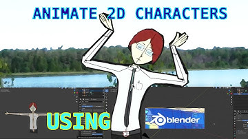 Simple 2D Character Animation in Blender 3D (Quick Tutorial, not a recommended method)