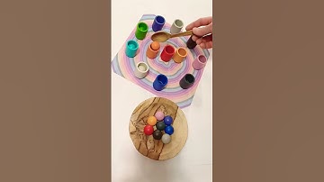 Color Sorting Wooden Balls Asmr Fun Toys video #shorts #satisfying #game