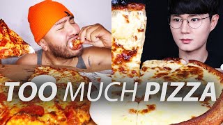 Mukbangers Devouring Pizza