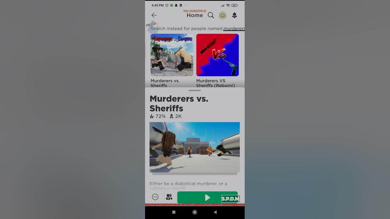 📥Roblox script hack📥, 🗡️map murderers vs sheriffs🗡️, credit  Ro-Flux, mobile/PC