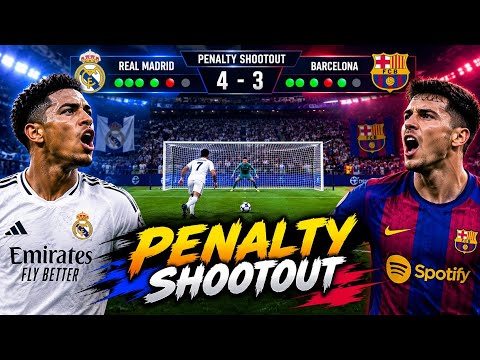 REAL MADRID vs BARCELONA 🔥 EPIC PENALTY SHOOTOUT | PPSSPP eFootball Gameplay #football #viral  #dls