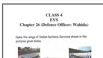 #Defence officer:Wahida Class 4 EVS chapter 26 @amandeeptutorial9