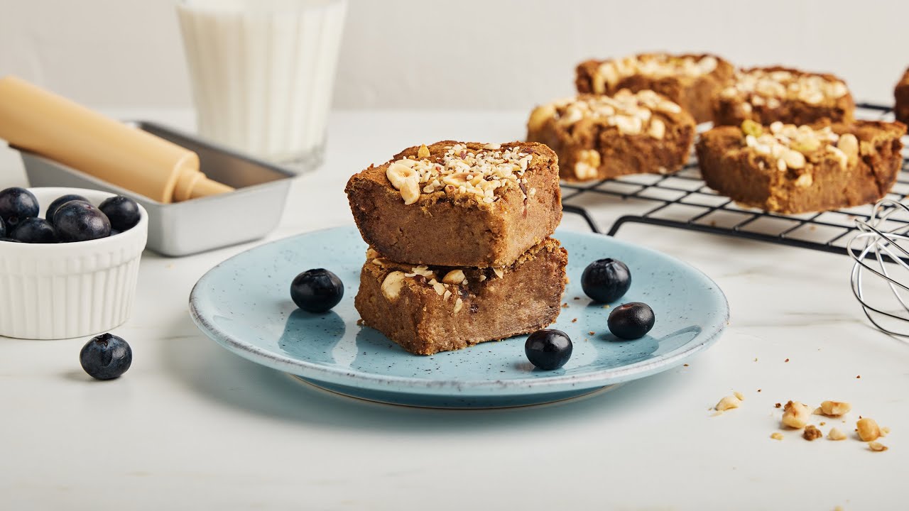 Blondie de garbanzos vegano